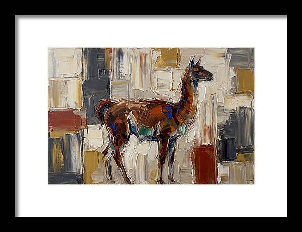 Guanaco In Abstract Palette