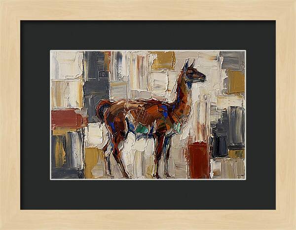 Guanaco In Abstract Palette