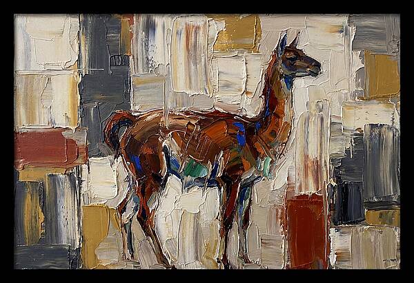 Guanaco In Abstract Palette
