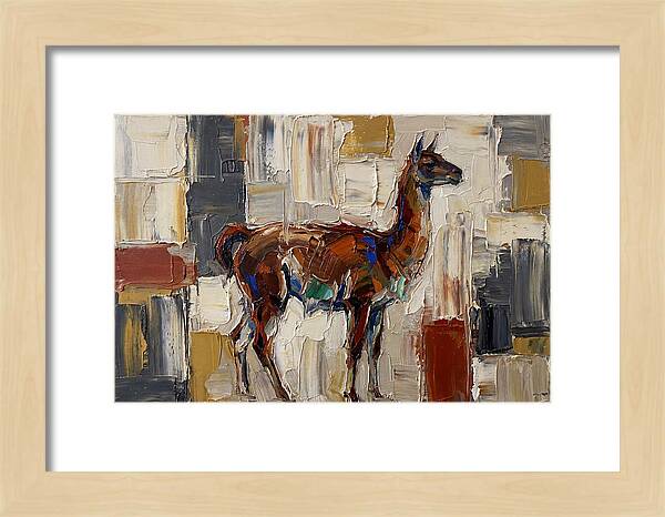 Guanaco In Abstract Palette