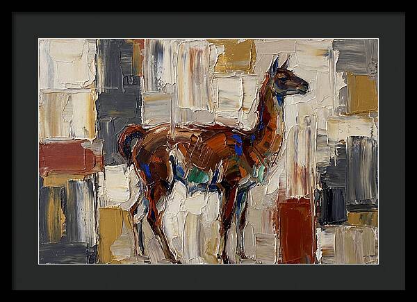 Guanaco In Abstract Palette