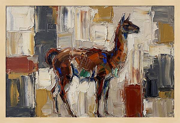 Guanaco In Abstract Palette