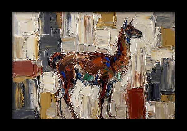 Guanaco In Abstract Palette