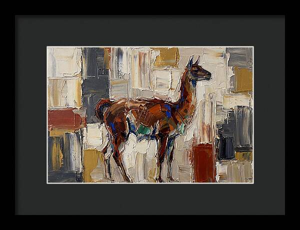 Guanaco In Abstract Palette