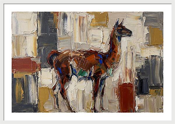 Guanaco In Abstract Palette