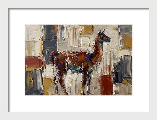 Guanaco In Abstract Palette
