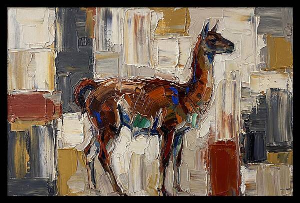 Guanaco In Abstract Palette