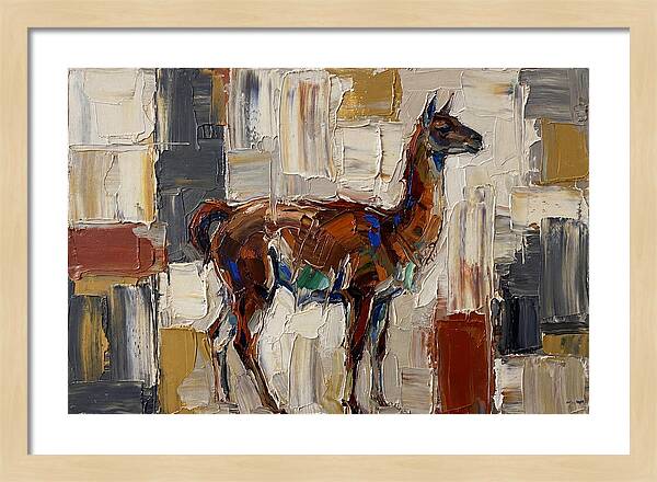 Guanaco In Abstract Palette