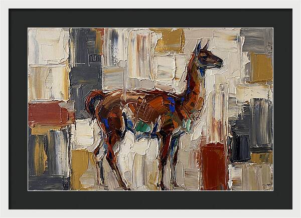 Guanaco In Abstract Palette