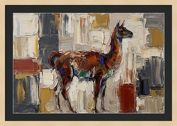 Guanaco In Abstract Palette