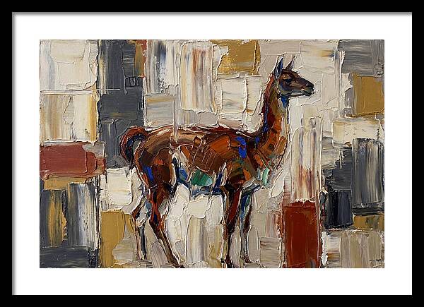 Guanaco In Abstract Palette