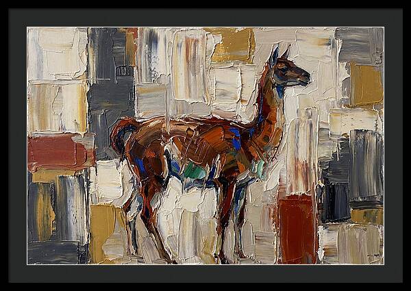 Guanaco In Abstract Palette