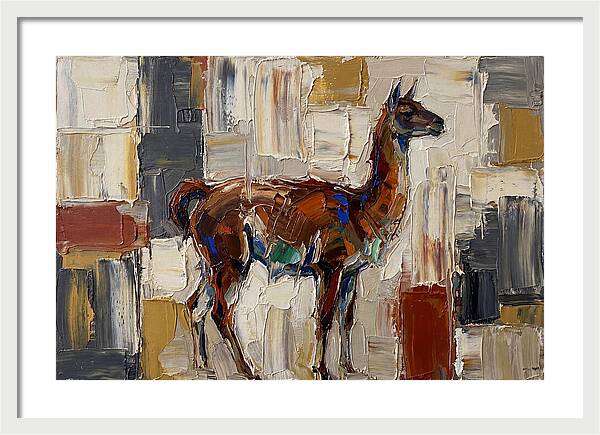 Guanaco In Abstract Palette