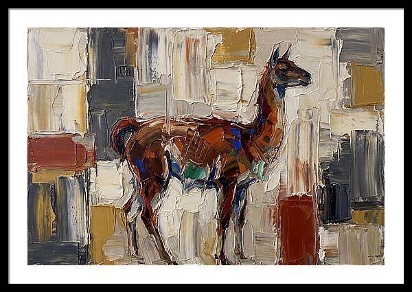 Guanaco In Abstract Palette