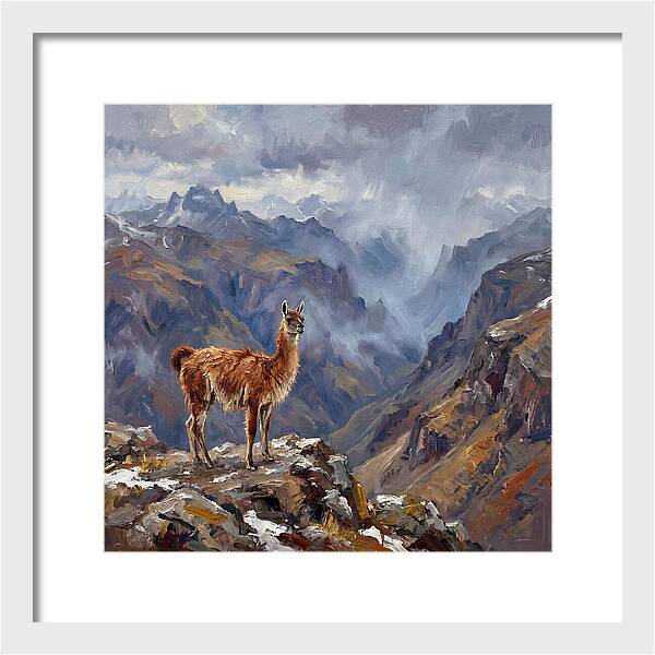 Guanaco In Majestic Mountains