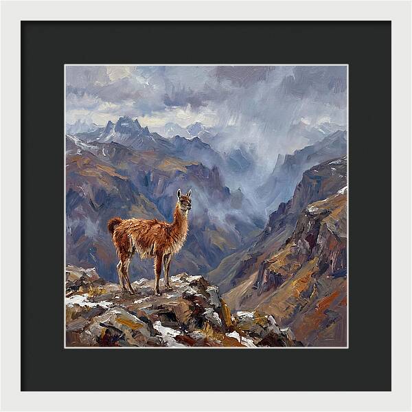 Guanaco In Majestic Mountains