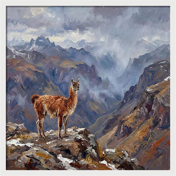 Guanaco In Majestic Mountains