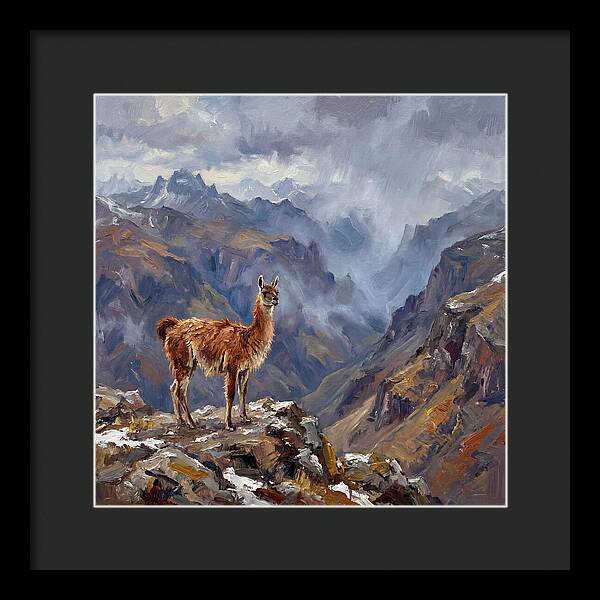 Guanaco In Majestic Mountains