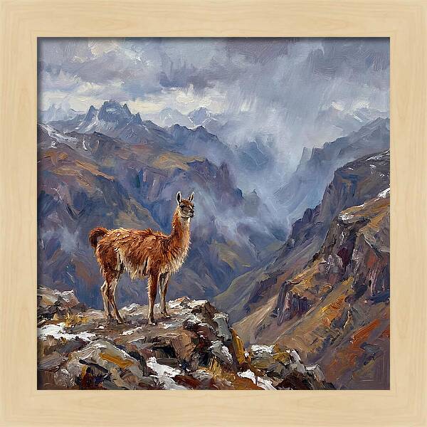 Guanaco In Majestic Mountains