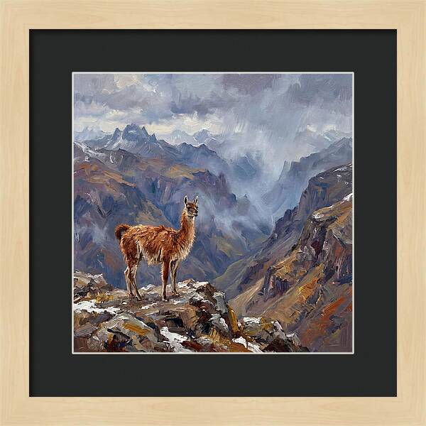 Guanaco In Majestic Mountains