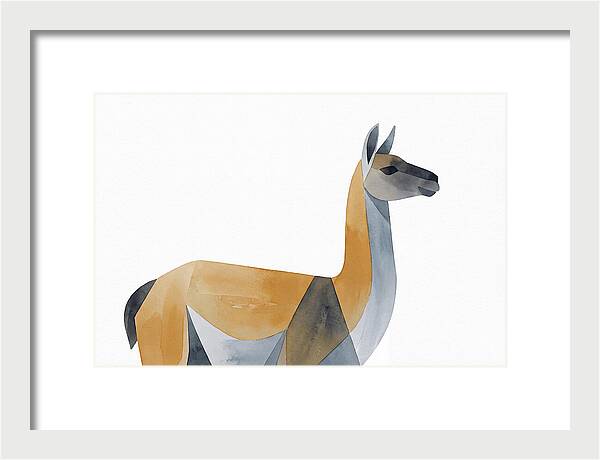 Guanaco In Minimalist Style