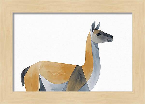 Guanaco In Minimalist Style