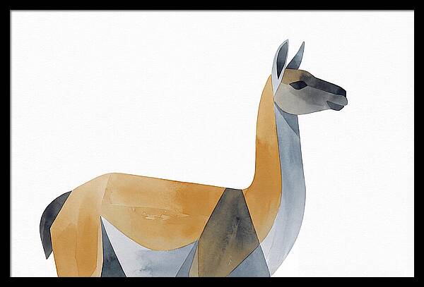 Guanaco In Minimalist Style
