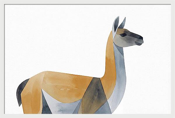 Guanaco In Minimalist Style