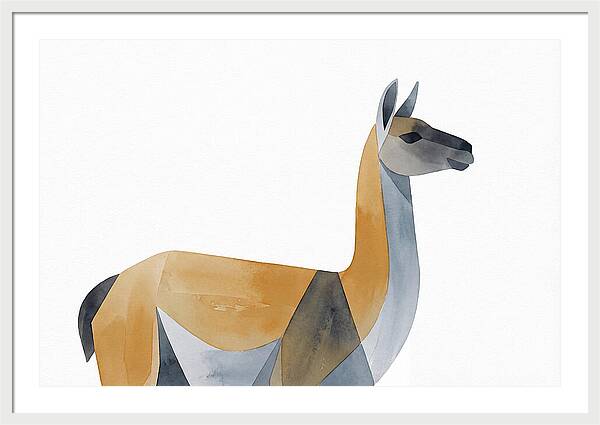 Guanaco In Minimalist Style