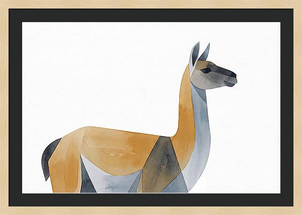 Guanaco In Minimalist Style