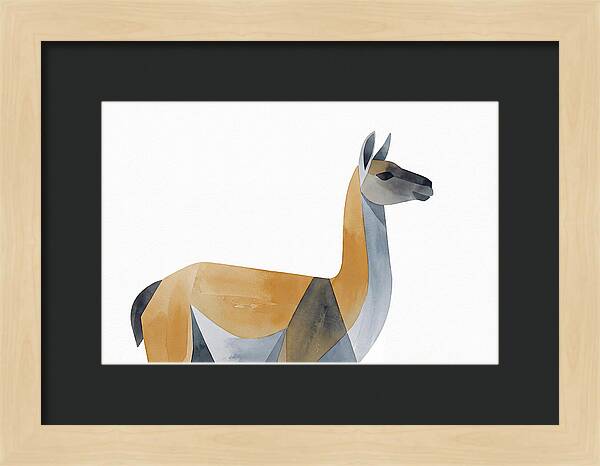 Guanaco In Minimalist Style