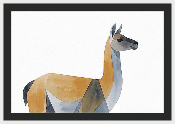 Guanaco In Minimalist Style