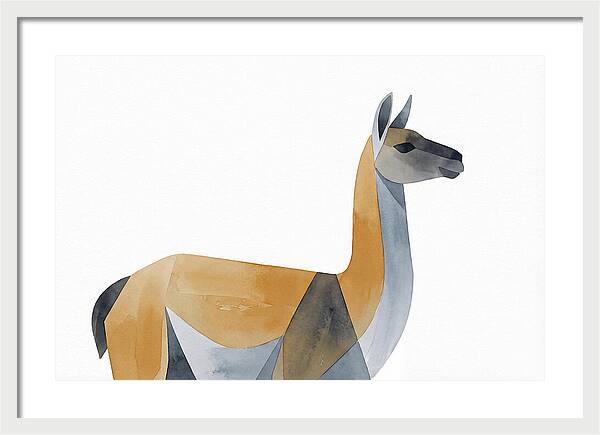 Guanaco In Minimalist Style