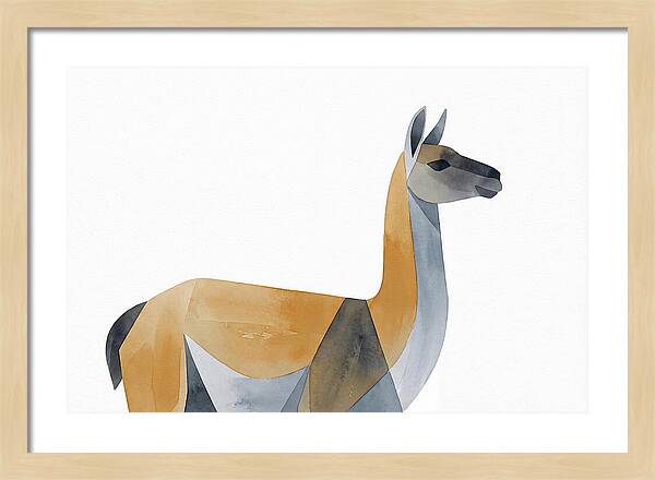 Guanaco In Minimalist Style