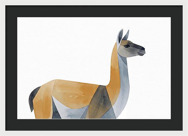 Guanaco In Minimalist Style