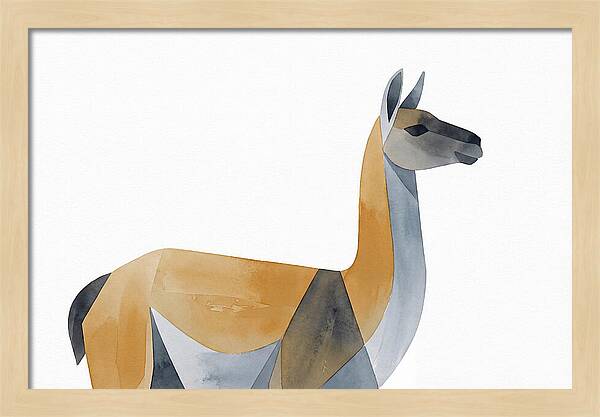Guanaco In Minimalist Style
