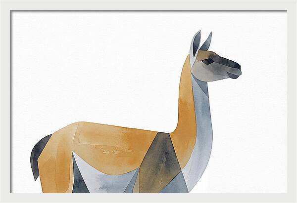 Guanaco In Minimalist Style