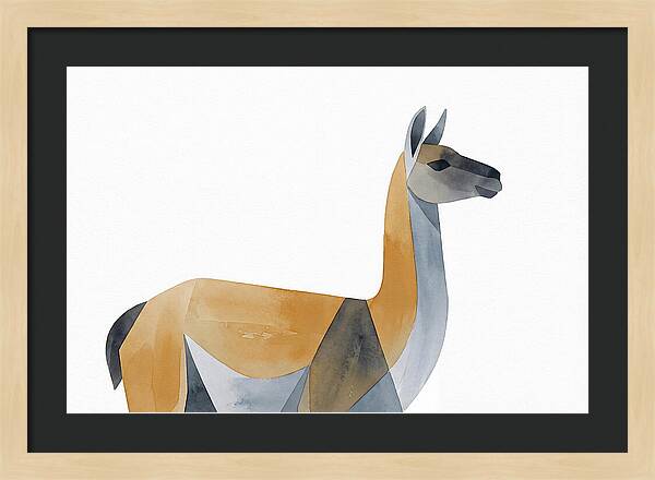 Guanaco In Minimalist Style