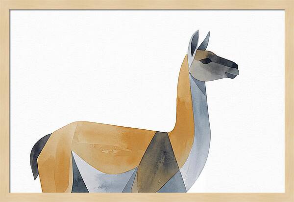 Guanaco In Minimalist Style