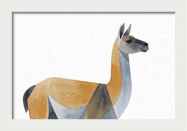 Guanaco In Minimalist Style