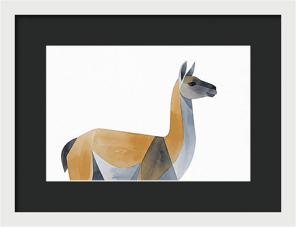 Guanaco In Minimalist Style