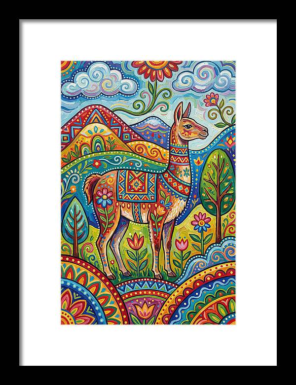 Guanaco In Vibrant Landscape