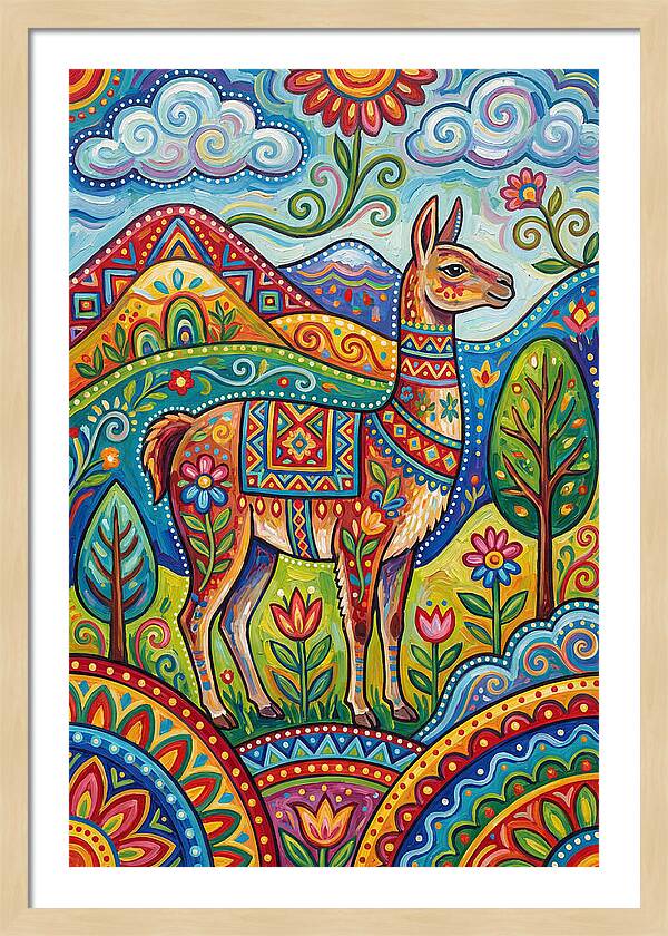 Guanaco In Vibrant Landscape