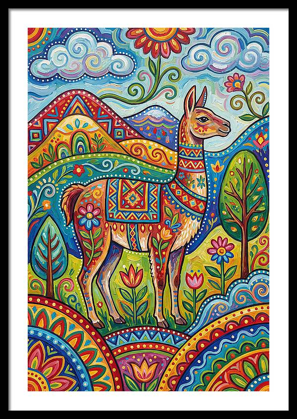 Guanaco In Vibrant Landscape