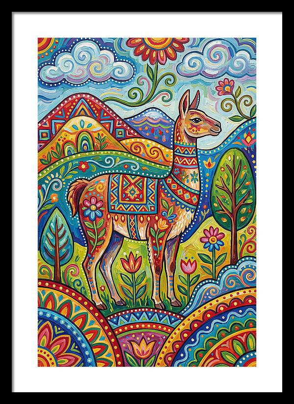 Guanaco In Vibrant Landscape