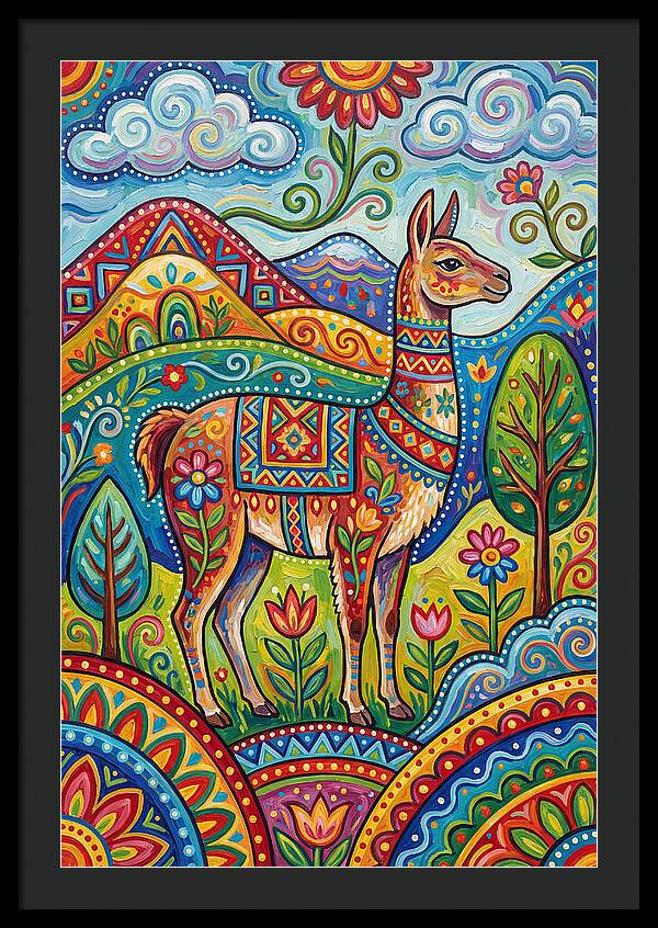 Guanaco In Vibrant Landscape