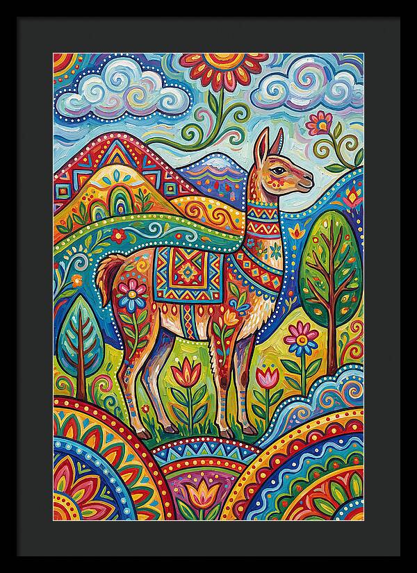 Guanaco In Vibrant Landscape