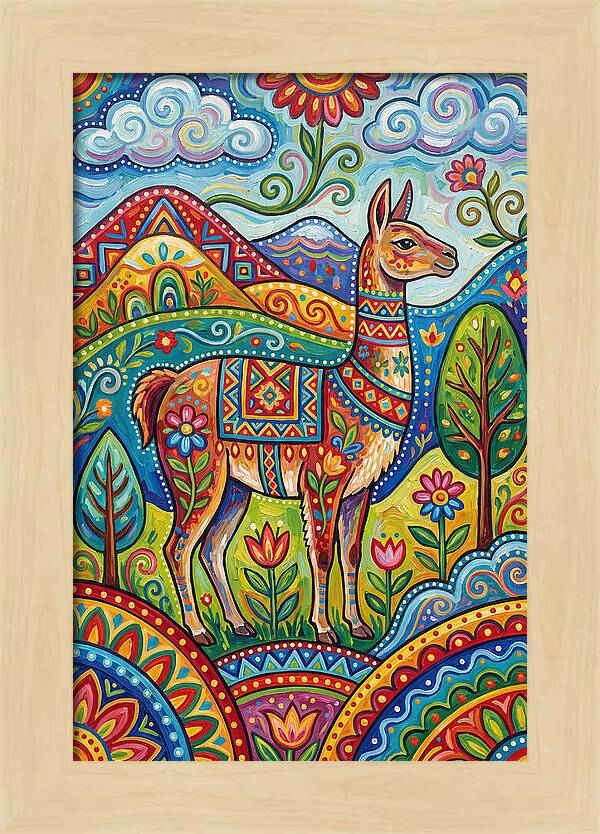 Guanaco In Vibrant Landscape