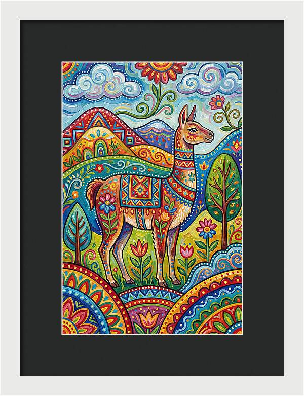 Guanaco In Vibrant Landscape