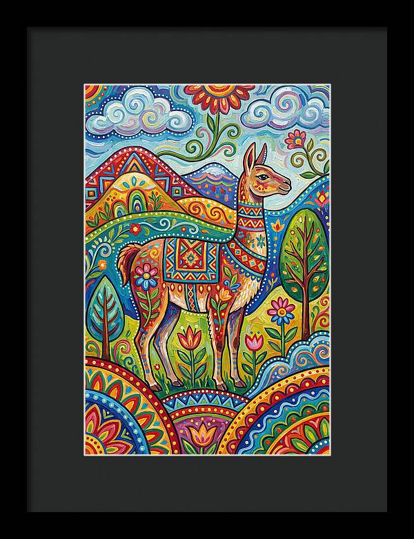 Guanaco In Vibrant Landscape